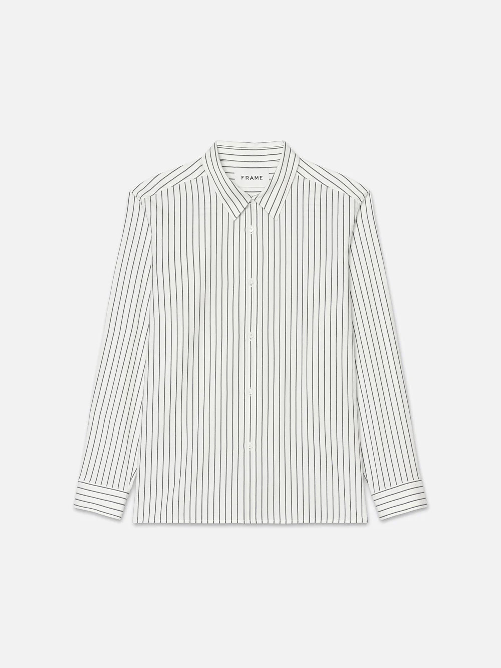 Classic Woven Shirt  in  Navy Stripe | Frame Denim