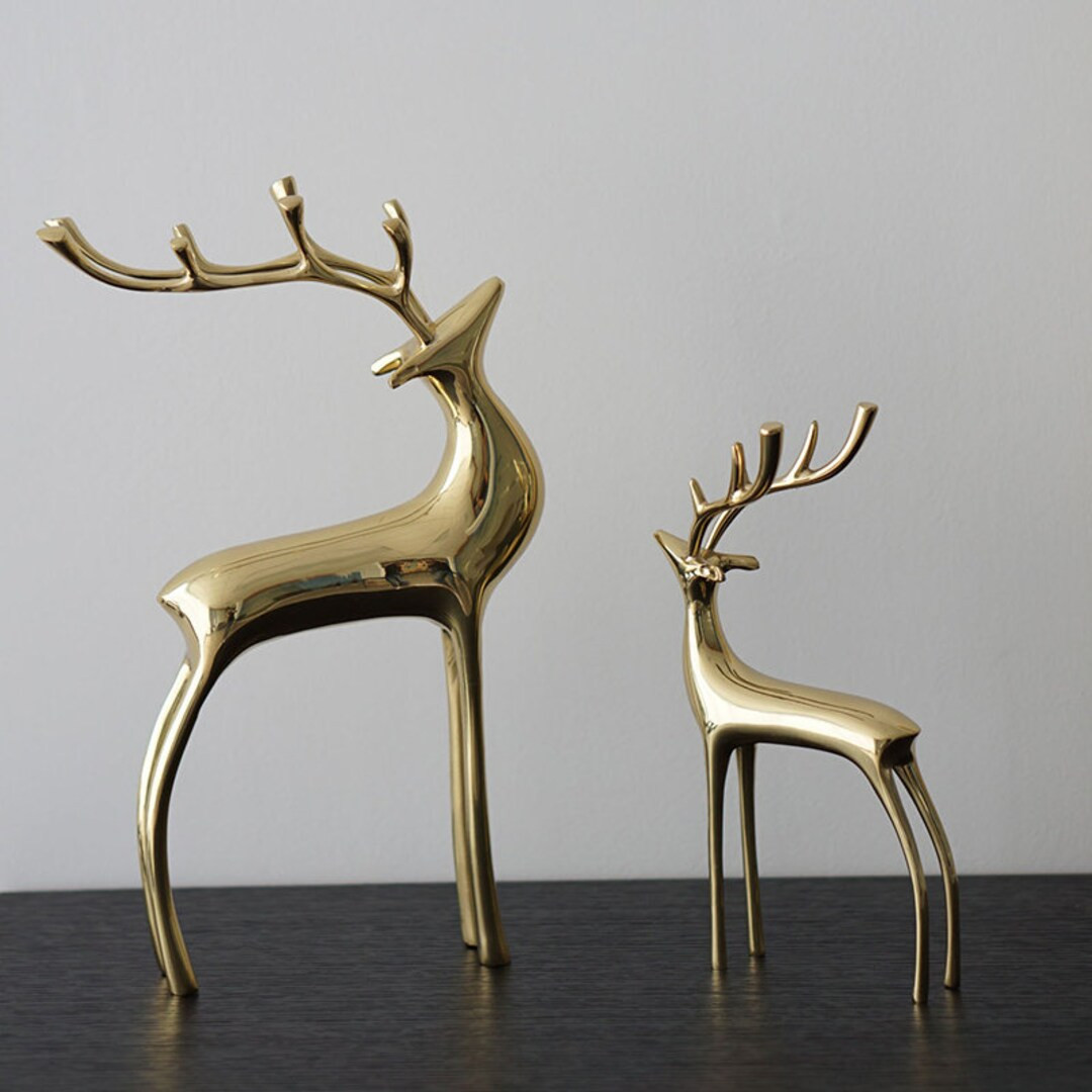 Solid Brass Figurinesbrass Casting Figurinesbrass Deer - Etsy | Etsy (US)