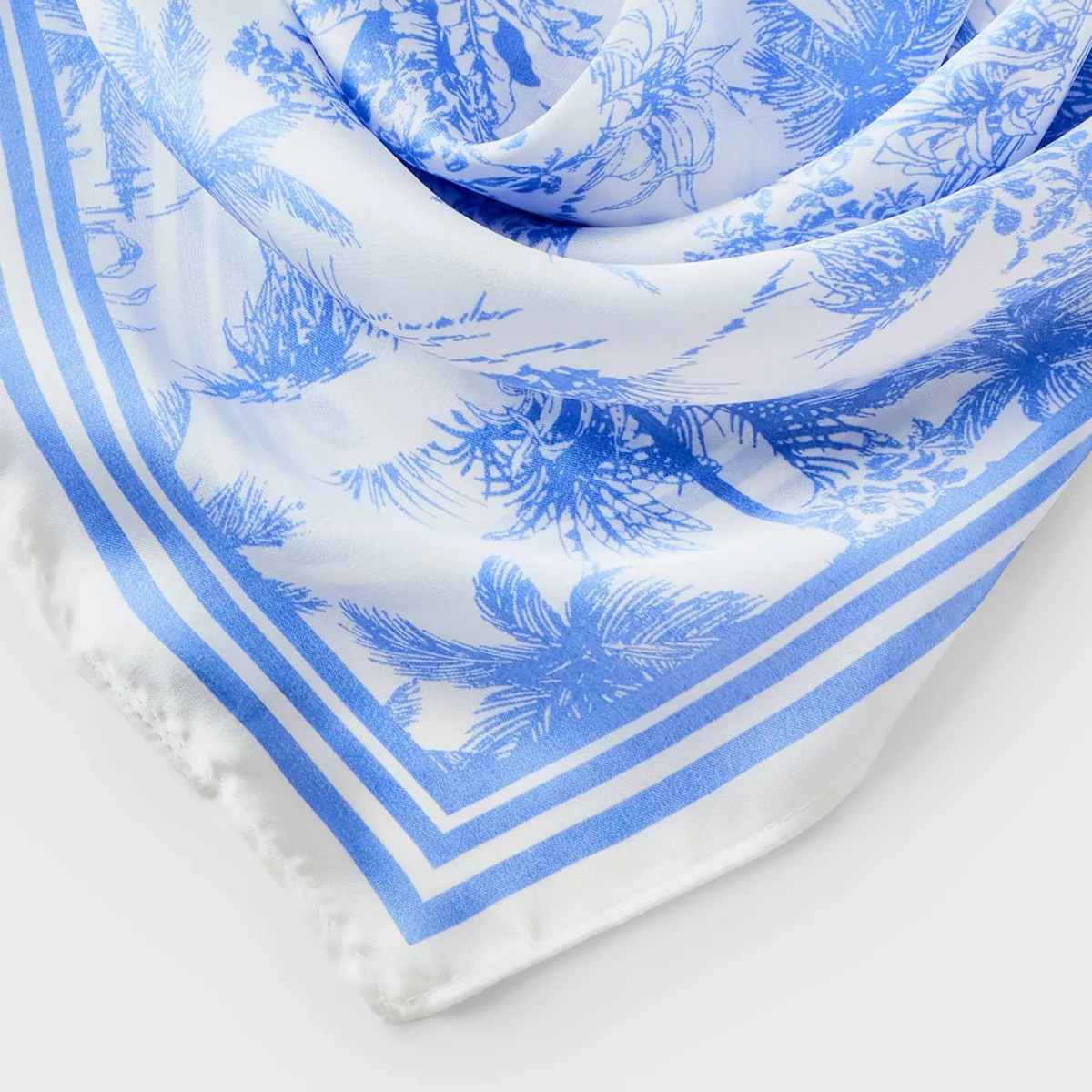 Palm Tree Pattern Square Scarf - A New Day™ Blue | Target