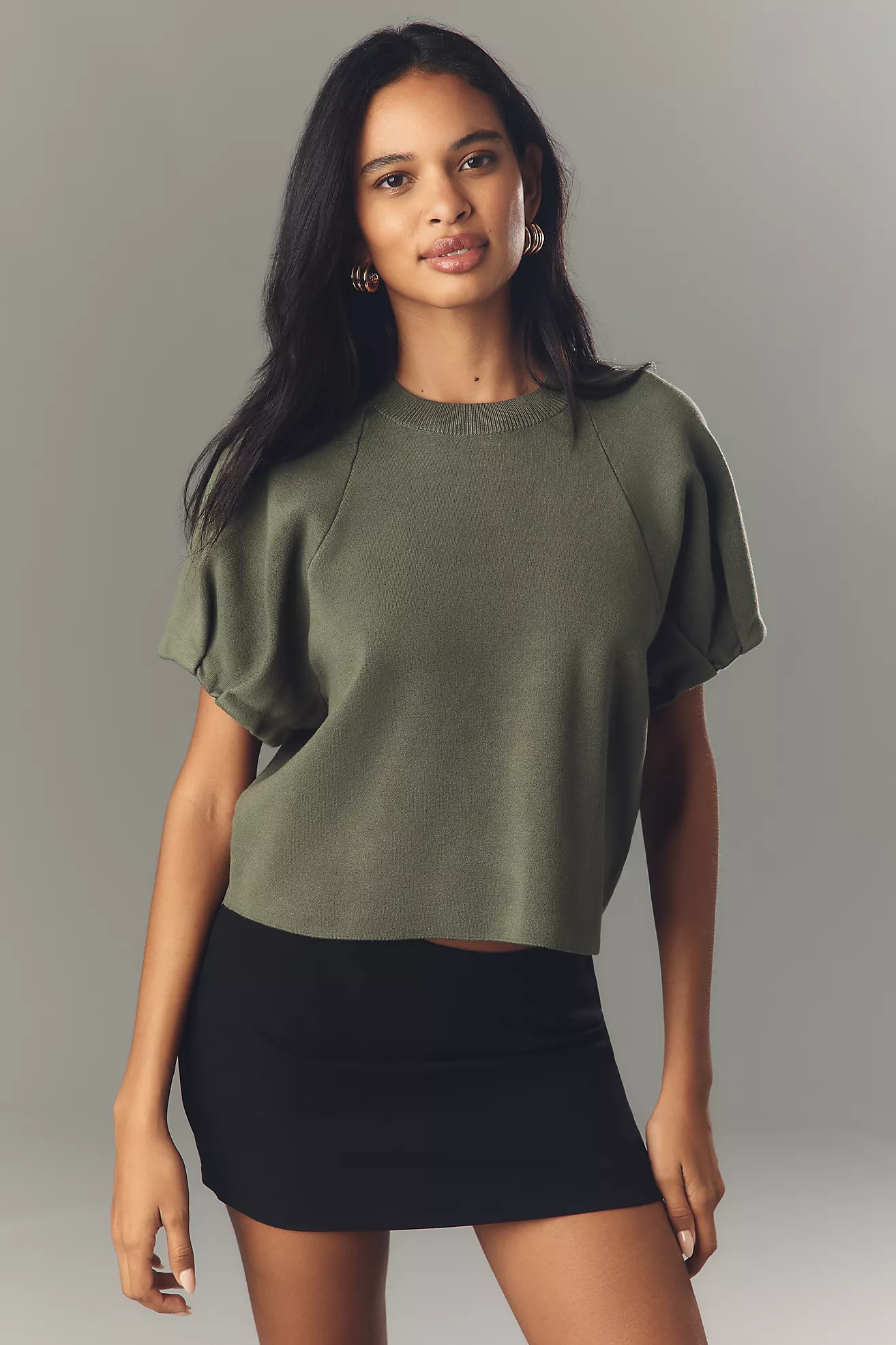 By Anthropologie Crew-Neck Sweater Tee | Anthropologie (US)