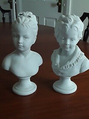 Details about   Vintage Pair of French Bisque Busts Signed | eBay US