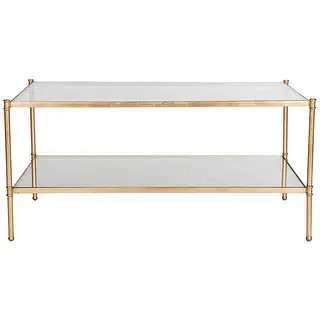 SAFAVIEH Aslan Antique Gold Leaf Coffee Table - 42.3" x 25.5" x 20" - 42.3" x 25.5" x 20" | Bed Bath & Beyond