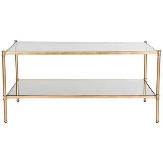 SAFAVIEH Aslan Antique Gold Leaf Coffee Table - 42.3" x 25.5" x 20" - 42.3" x 25.5" x 20" | Bed Bath & Beyond