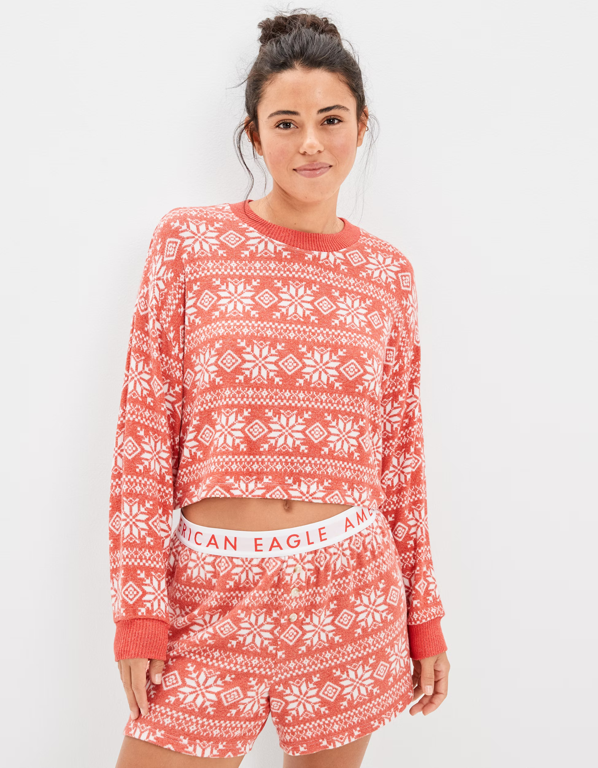 AE Fairisle Plush PJ Set | American Eagle Outfitters (US & CA)