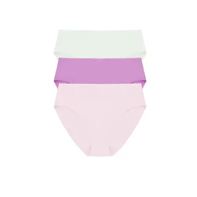 Natori Bliss Bare Cotton Hipster 3-Pack in Lilac Drm/glacier Blue/potpour at Nordstrom, Size Xx-Large | Nordstrom