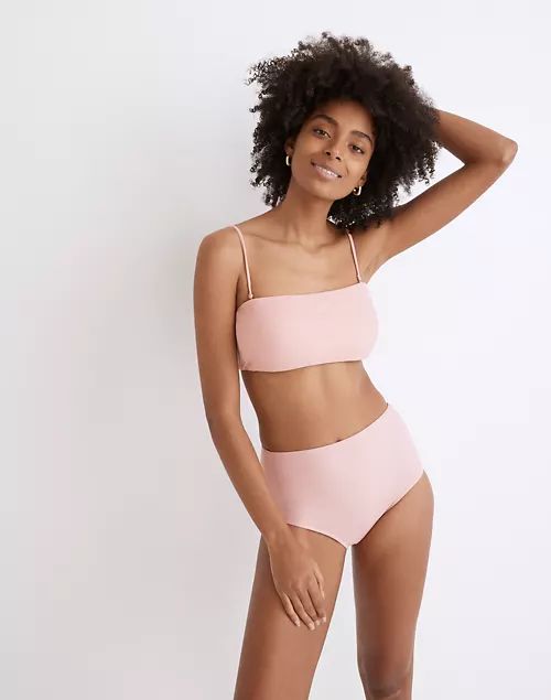 Madewell Second Wave Spaghetti-Strap Bandeau Bikini Top | Madewell