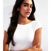 Women's White Scoop Back Jersey Cropped T-Shirt New Look | New Look (UK)