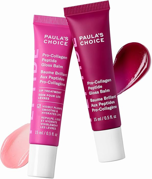 Paula\u2019s Choice Peptide Plumping Gloss Balm Duo, Pro-Collagen Peptide Gloss Balm, One Clear &... | Amazon (US)