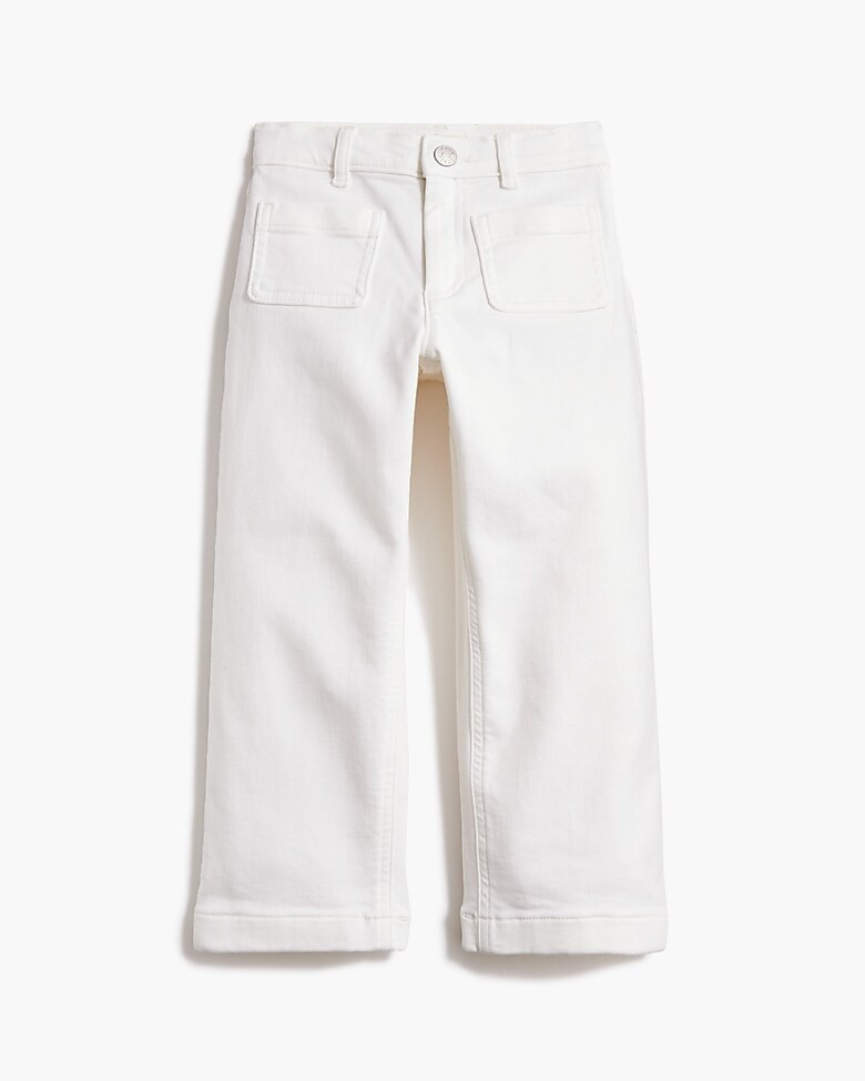 Girls' patch-pocket wide-leg jean | J.Crew Factory
