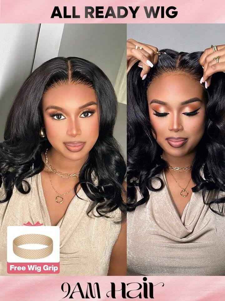 ALL READY WIG 180% Density Custom Body Wave All Ready Wig Pre Bleached Pre Plucked Pre-Cut Lace M... | SHEIN