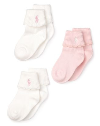 Girls' Scallop Trim Socks, 3 Pack - Baby | Bloomingdale's (US)