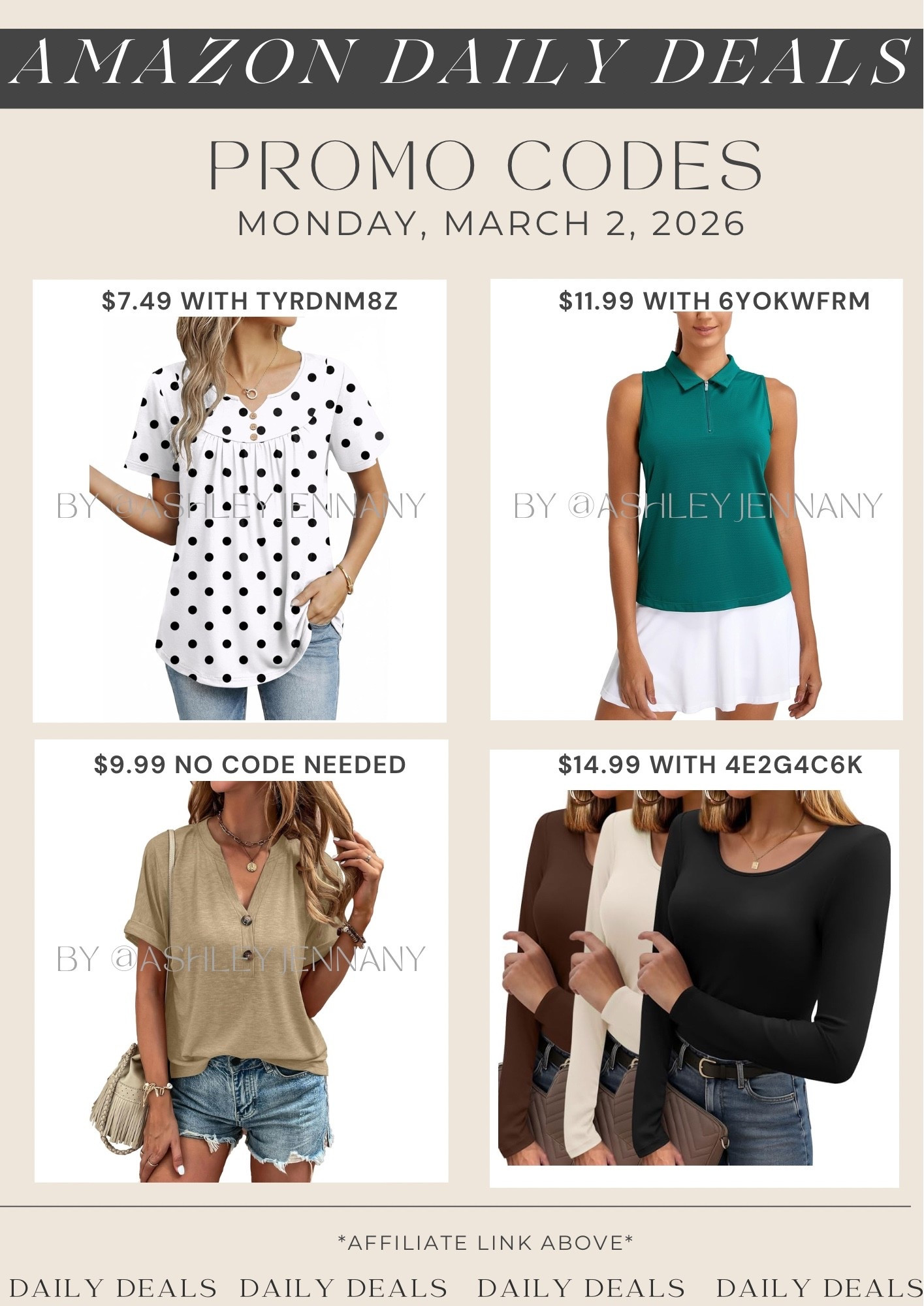 Amazon fashion deals on casual tops 

#LTKSeasonal #LTKSaleAlert #LTKMidsize