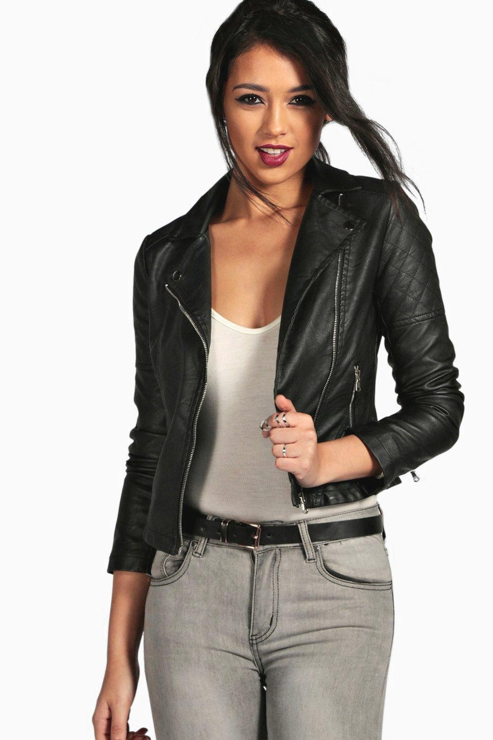 Faux Leather Biker Jacket | Boohoo.com (US & CA)