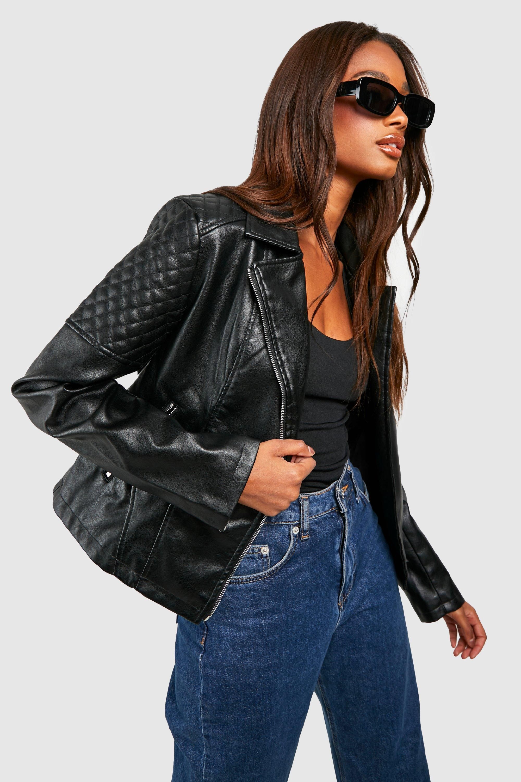 Faux Leather Biker Jacket | Boohoo.com (US & CA)