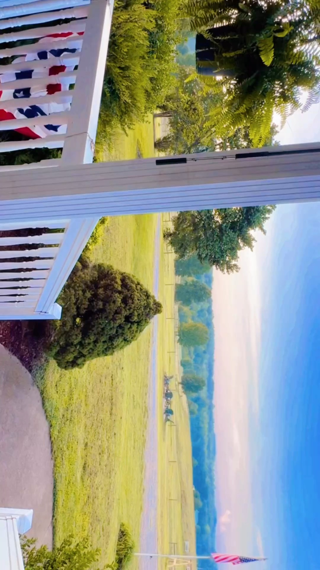 And this dreamy foggy 🌫️ front porch coffee ☕️ view of the farm will never get old 🫶🏽 - cool mornings like this are making me excited for autumn!! 🍂