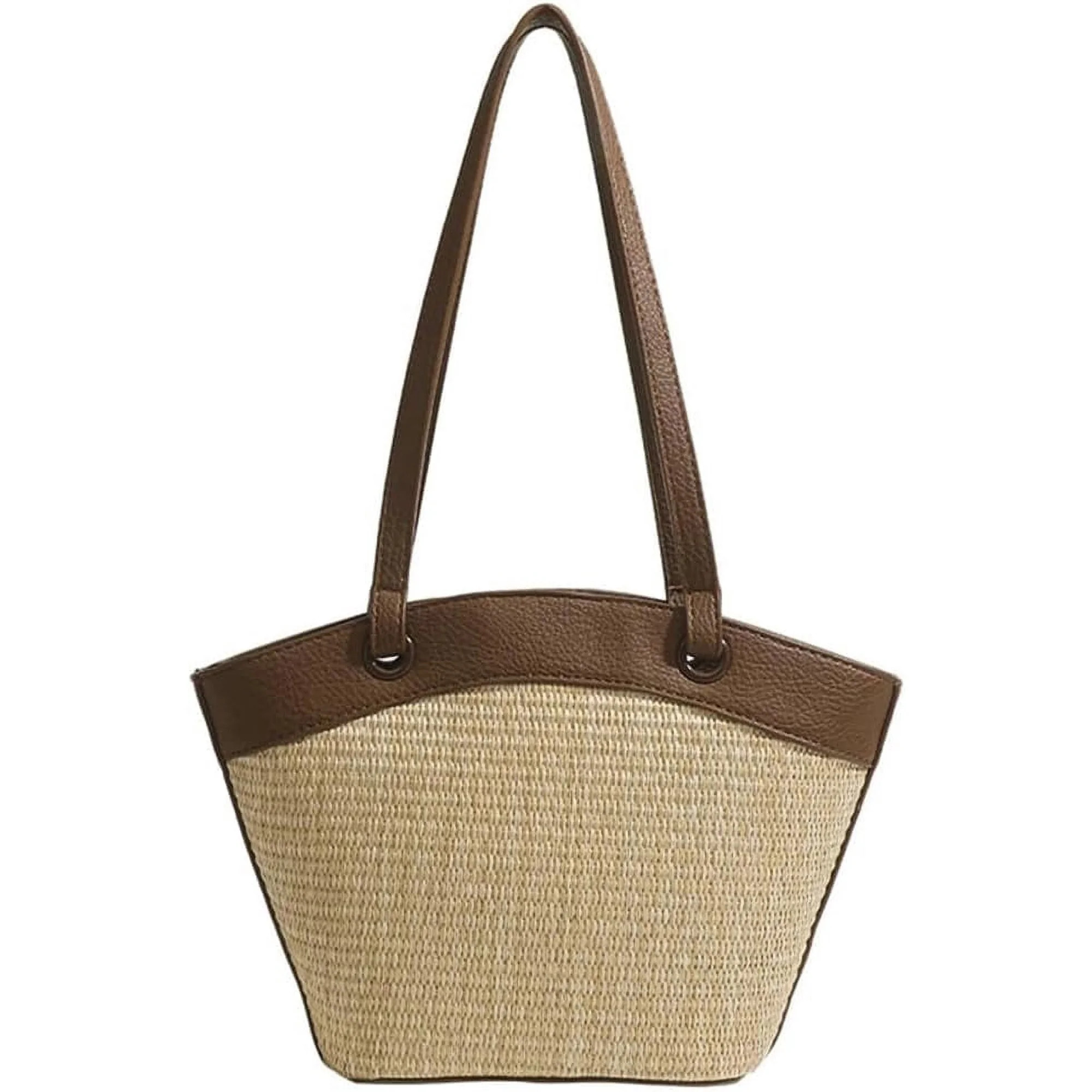 Straw Beach Bags For Women Small Straw Tote Bag Rattan Purse Summer Straw Handmade Bag Raffia Han... | Walmart (US)