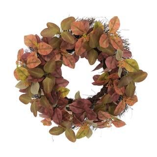 22" Brown & Green Eucalyptus & Berry Fall Wreath by Ashland® | Michaels Stores