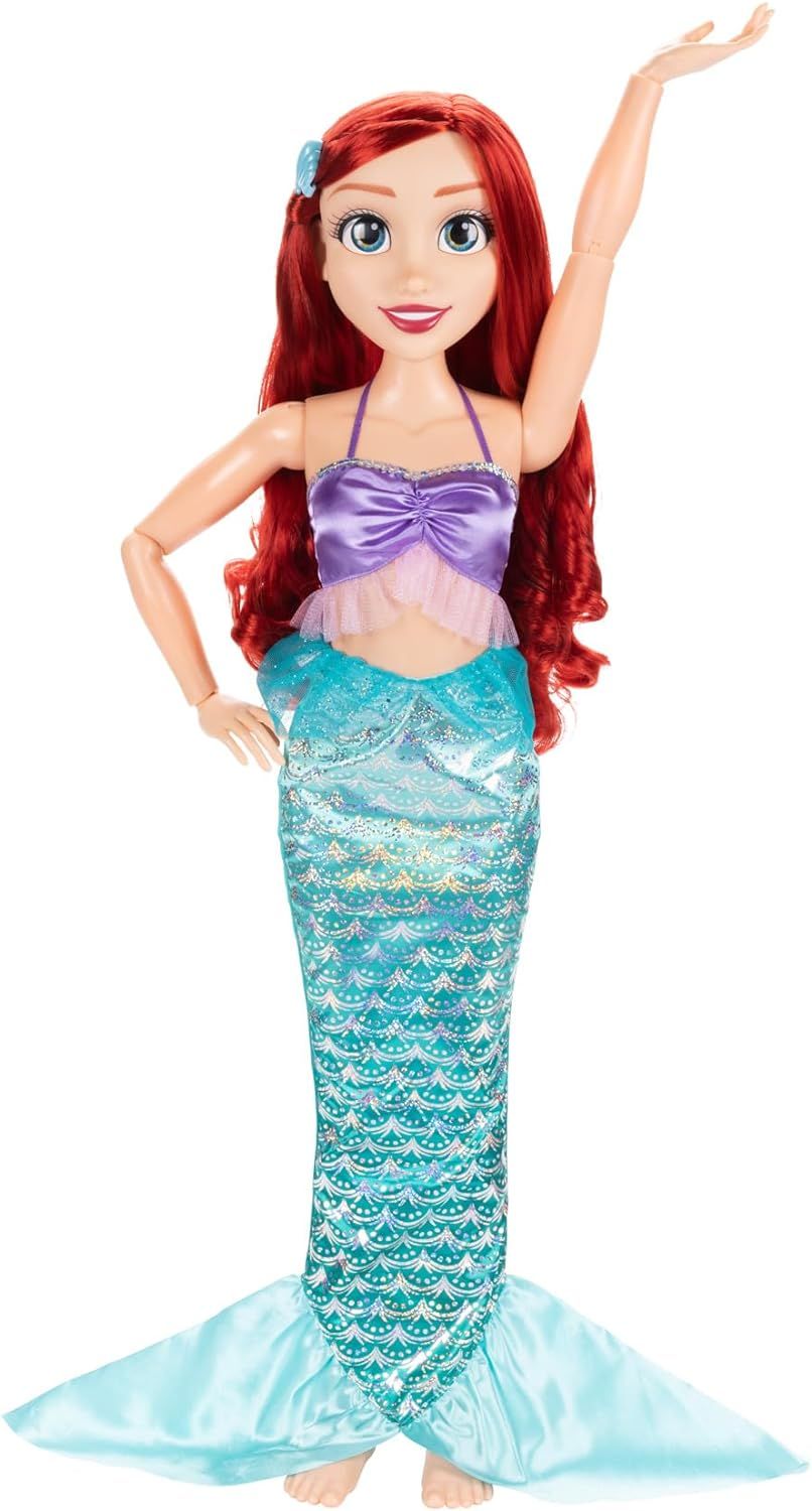 Disney Princess Ariel Doll My Size 32" Tall Playdate Ariel Doll with Long Flowing Hair & Dingleho... | Amazon (US)