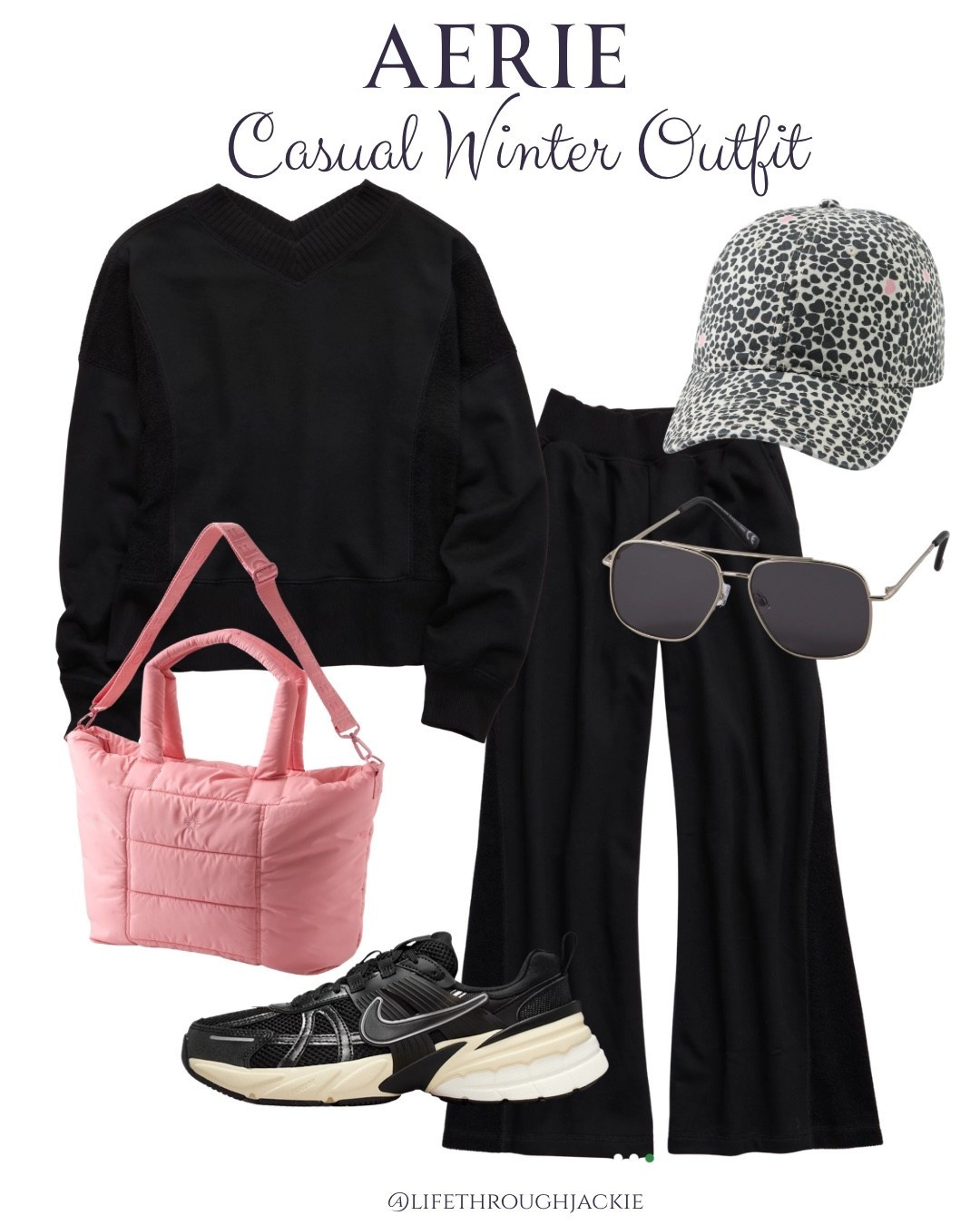 Aerie Apres-Chill Loungewear Set, comfy & cozy made for chill winter day❄️
Heart printed baseball hat, pilot sunglasses, puff tote bag, and trending Nike V2K Run Sneakers 


#LTKOver40 #LTKootd #LTKSaleAlert