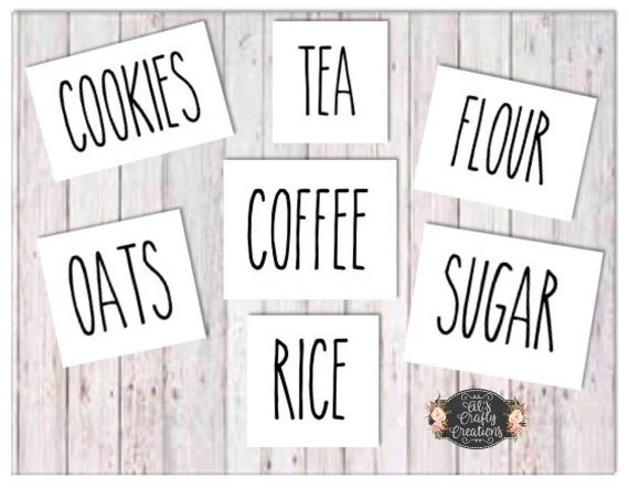 Custom Rae Dunn Decal |  Kitchen Storage | Vinyl Decal | Rae Dunn Farmhouse | Kitchen Decal | Pan... | Etsy (US)