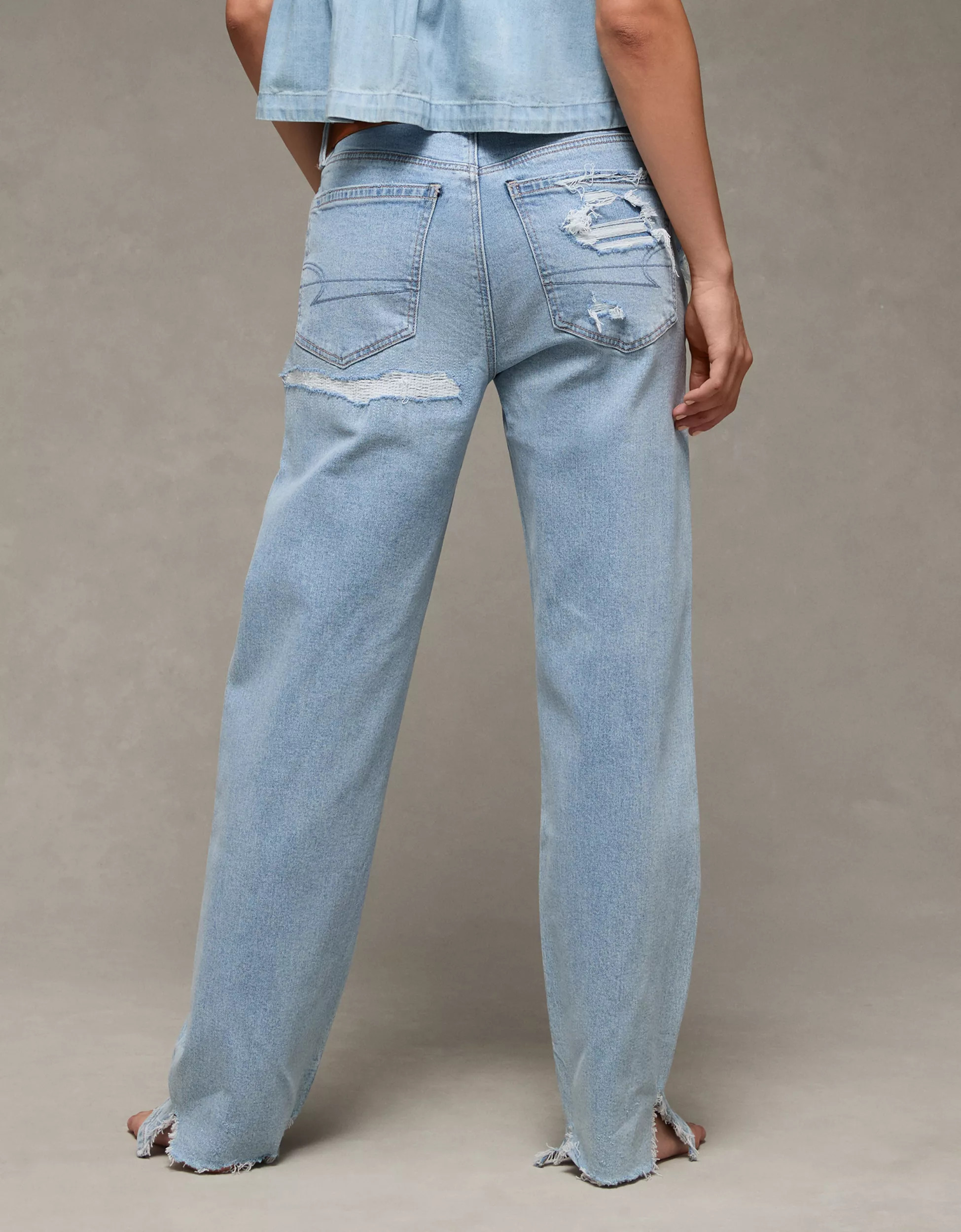 AE Strigid Low-Rise Ex-Boyfriend Jean | American Eagle Outfitters (US & CA)