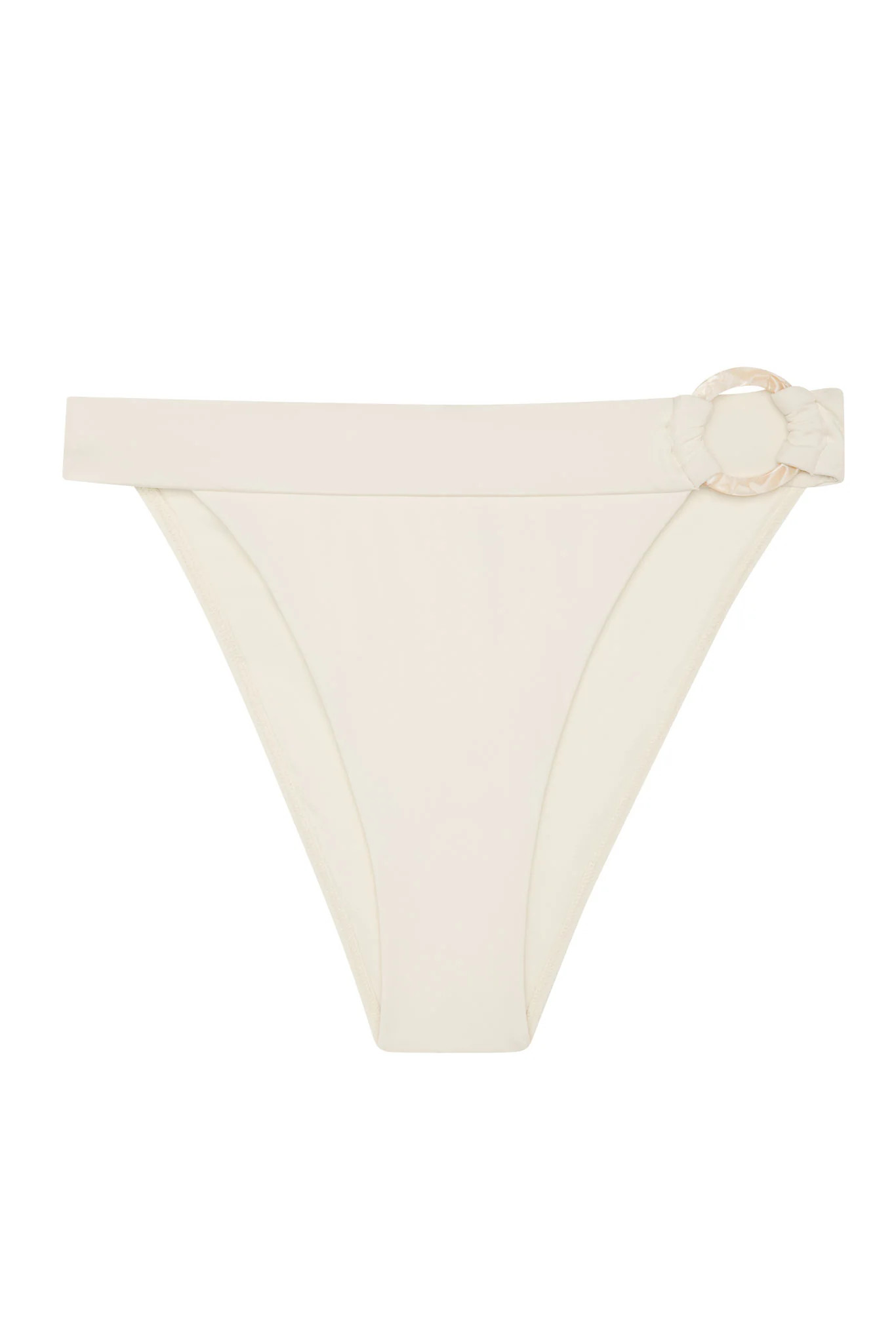 Antigua Bottom - Ivory w/ Pearl Ring | Monday Swimwear
