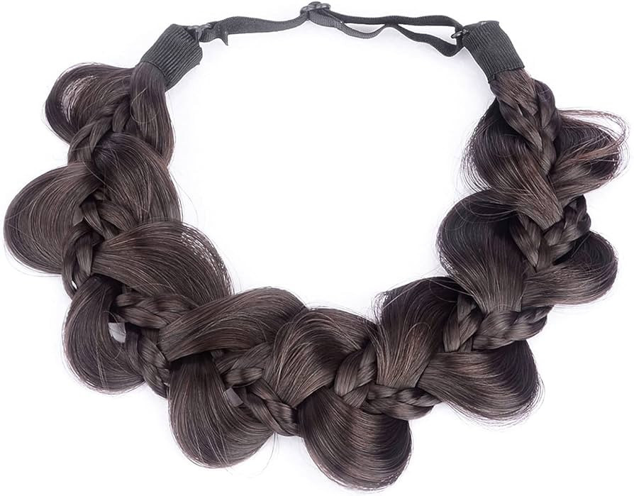 DIGUAN Kinky Synthetic Hair Braided Headband Wide Hairpiece Women Girl Beauty accessory (8-Brunet... | Amazon (US)