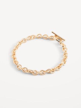 Gold-Toned Metal Braided Chain Bracelet for Women | Old Navy (US)