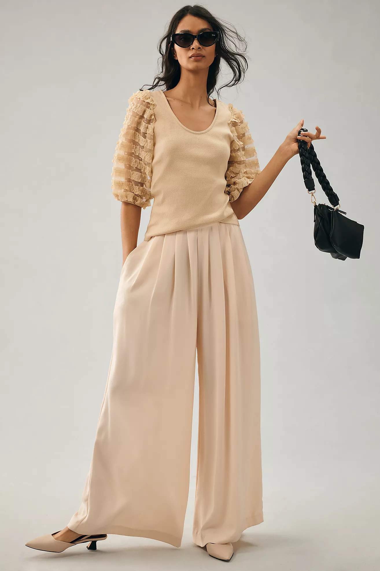 DOLAN Ruffle-Sleeve Top | Anthropologie (US)