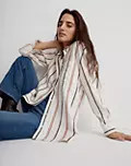 Flannel Oversized Boyfriend Shirt in Stripe | Madewell