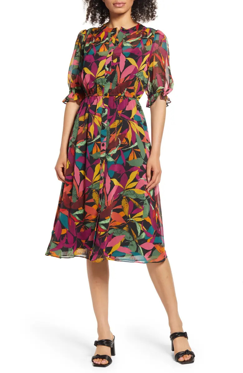 Tropical Print Shirtdress | Nordstrom