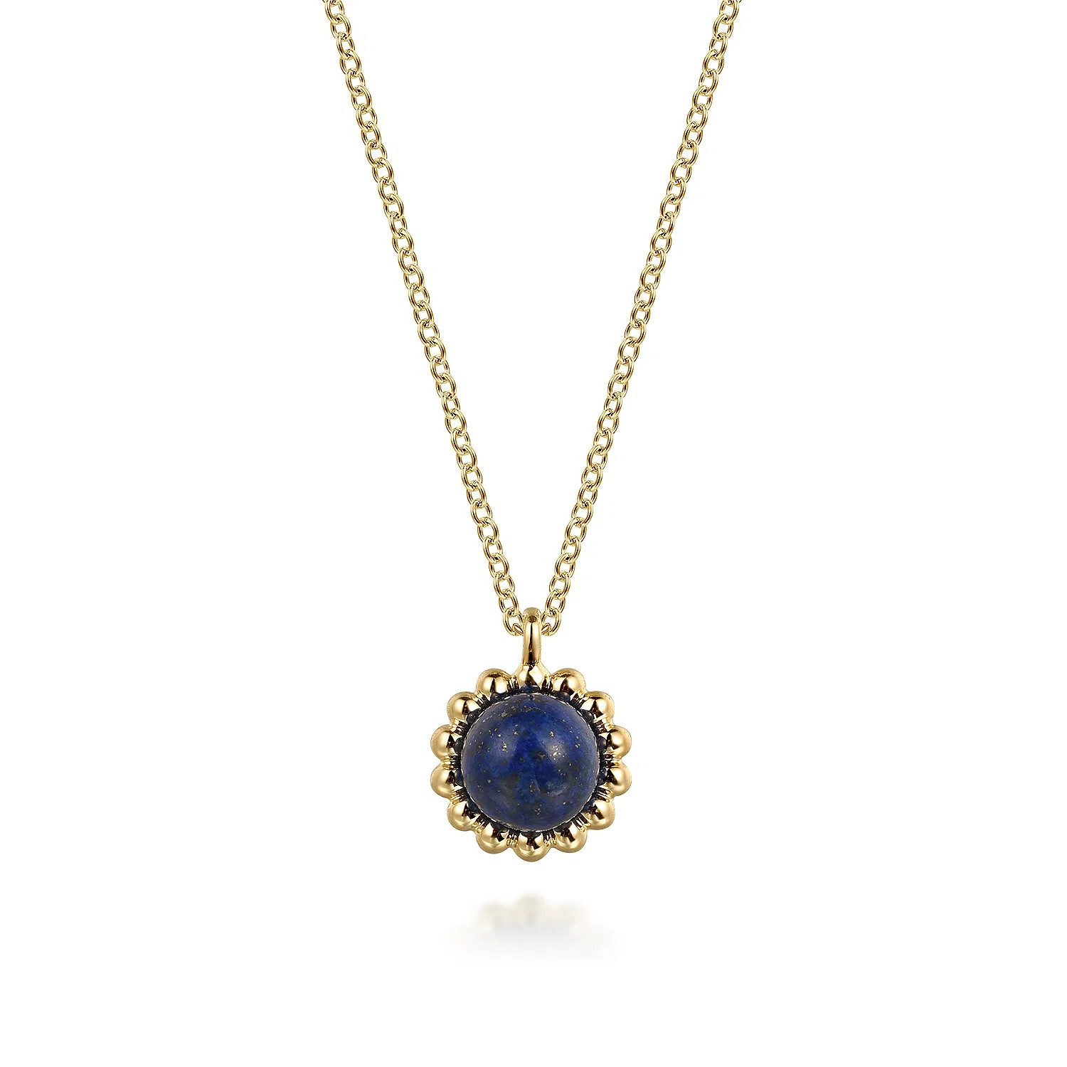 14K Yellow Gold Bujukan Lapis Pendant Necklace | Gabriel & Co. Fine Jewelry And Bridal