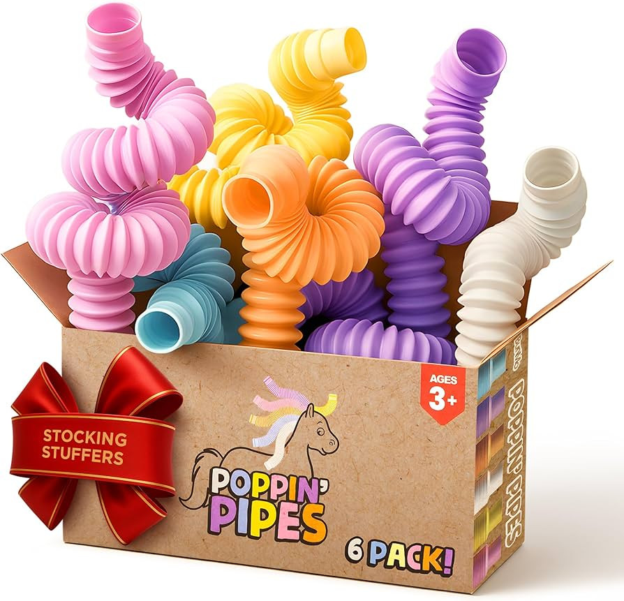 BUNMO Stocking Stuffers for Kids - Pop Tubes - Sensory Toys - Toddler Toys - Imaginative Play & S... | Amazon (US)
