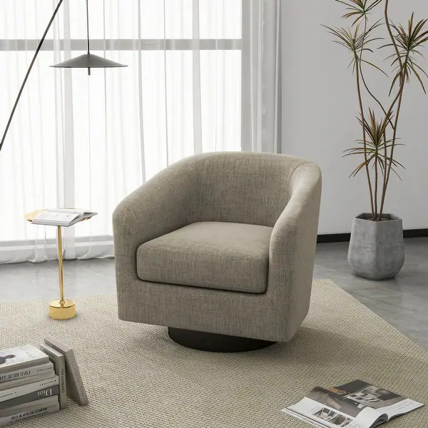 Modern 360°Swivel Accent Chairs Barrel Armchairs - Bed Bath & Beyond - 40405971 | Bed Bath & Beyond