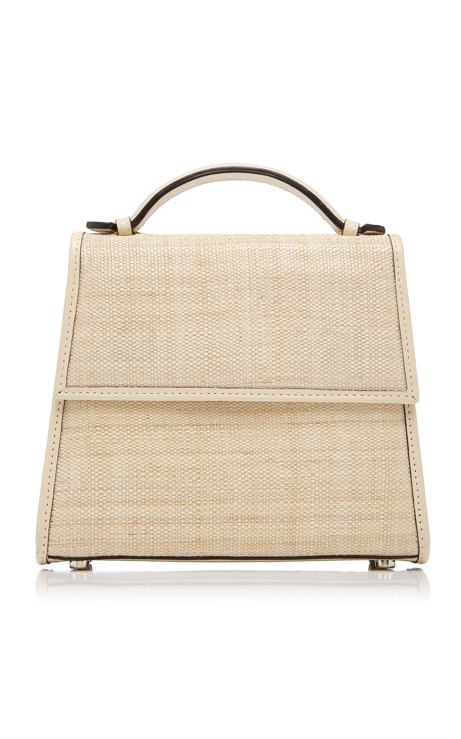Leather-Trimmed Straw Tote | Moda Operandi Global