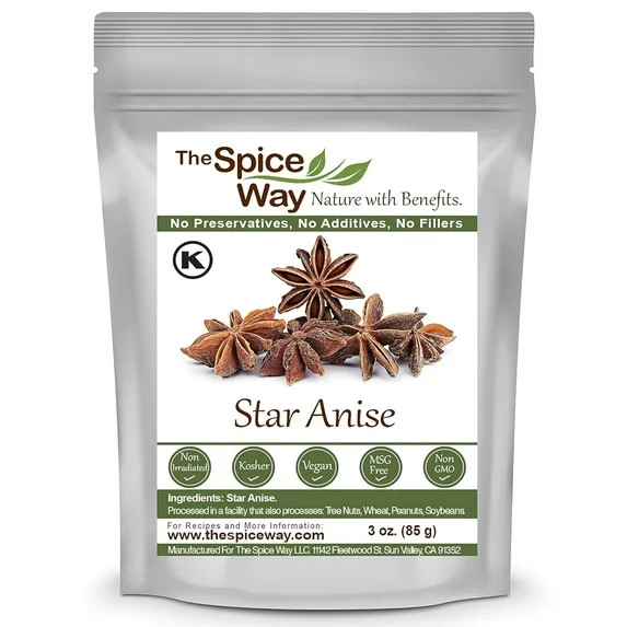 The Spice Way Star Anise Whole Spice - 100% Natural - 3 oz | Walmart (US)