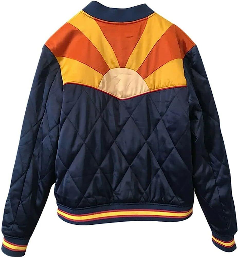 Women's Fashion Rising Sun Jacket Navy Blue Quilted 70s style Bomber Jacket lightweight ski jacket | Amazon (US)