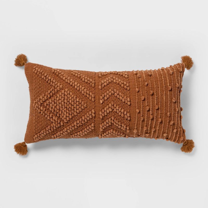 Oversize Embroidered Textured Lumbar Throw Pillow - Opalhouse™ | Target