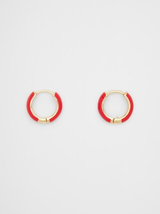 Enamel Huggie Earrings | Banana Republic Factory
