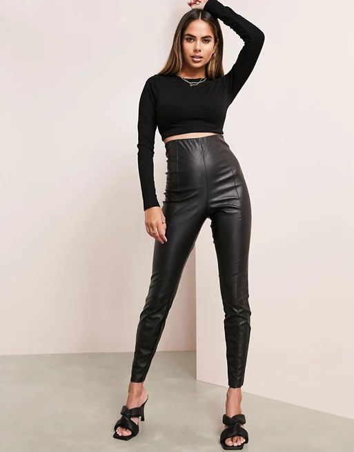 ASOS LUXE spray on leather look pants | ASOS (Global)