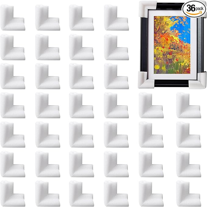 36 Pcs Thickened Foam Corner Protectors for TV,Picture,and Mirror Frames,moving supplies and pack... | Amazon (US)
