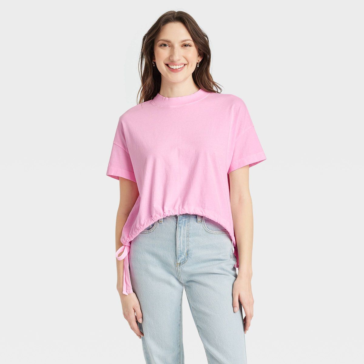 Women's Short Sleeve Side Ruched T-Shirt - Universal Thread™ | Target