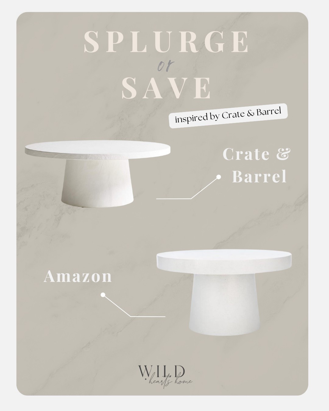 Inspired by Crate & Barrel Willy White Concrete Pedestal Coffee Table!

#LTKSpringSale #LTKStyleTip #LTKHome