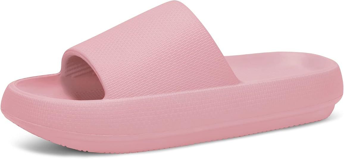 welltree Cloud Slides for Women Men Pillow Slippers Non-Slip Bathroom Shower Sandals Soft Thick S... | Amazon (US)