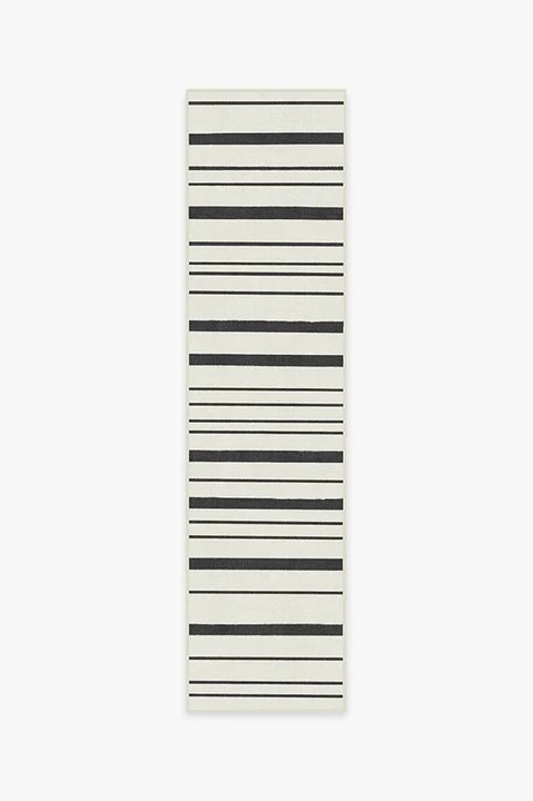 Hudson Stripe Black Rug | Ruggable