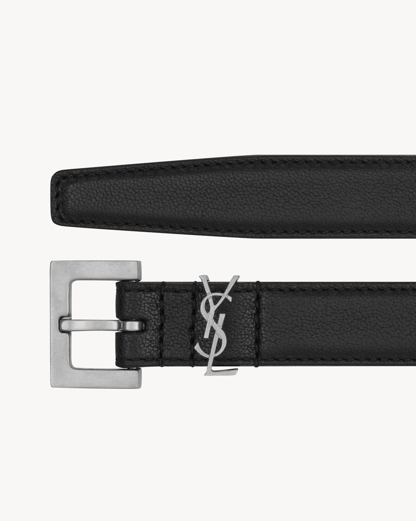 cassandre thin belt in smooth leather | Saint Laurent Inc. (Global)