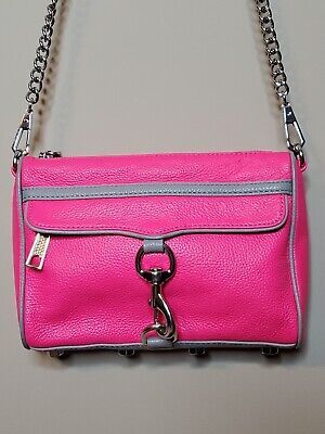 Rebecca Minkoff Mini MAC Pink Neon Hot Pink Fuschia Barbie Crossbody Purse Bag | eBay AU