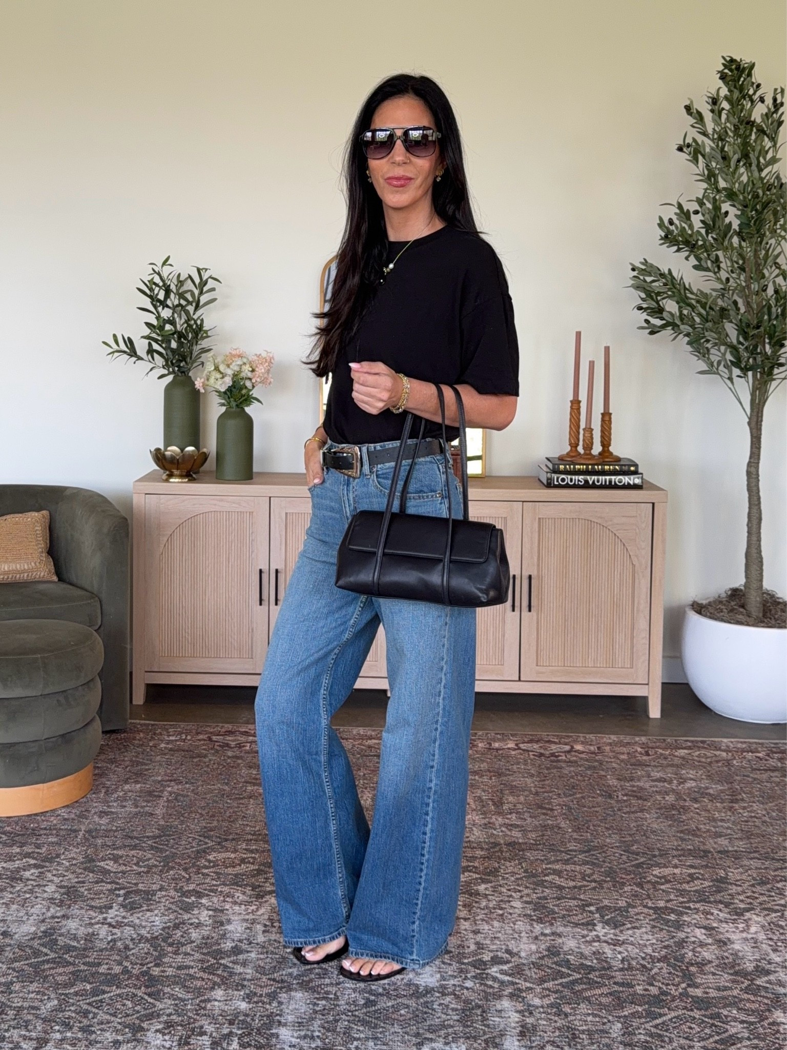 The summer version of the denim sweatpants. 
Linen Blend denim- size 27 
Target jacket - small 
Target tee- small

#LTKU #LTKootd #LTKOver40
