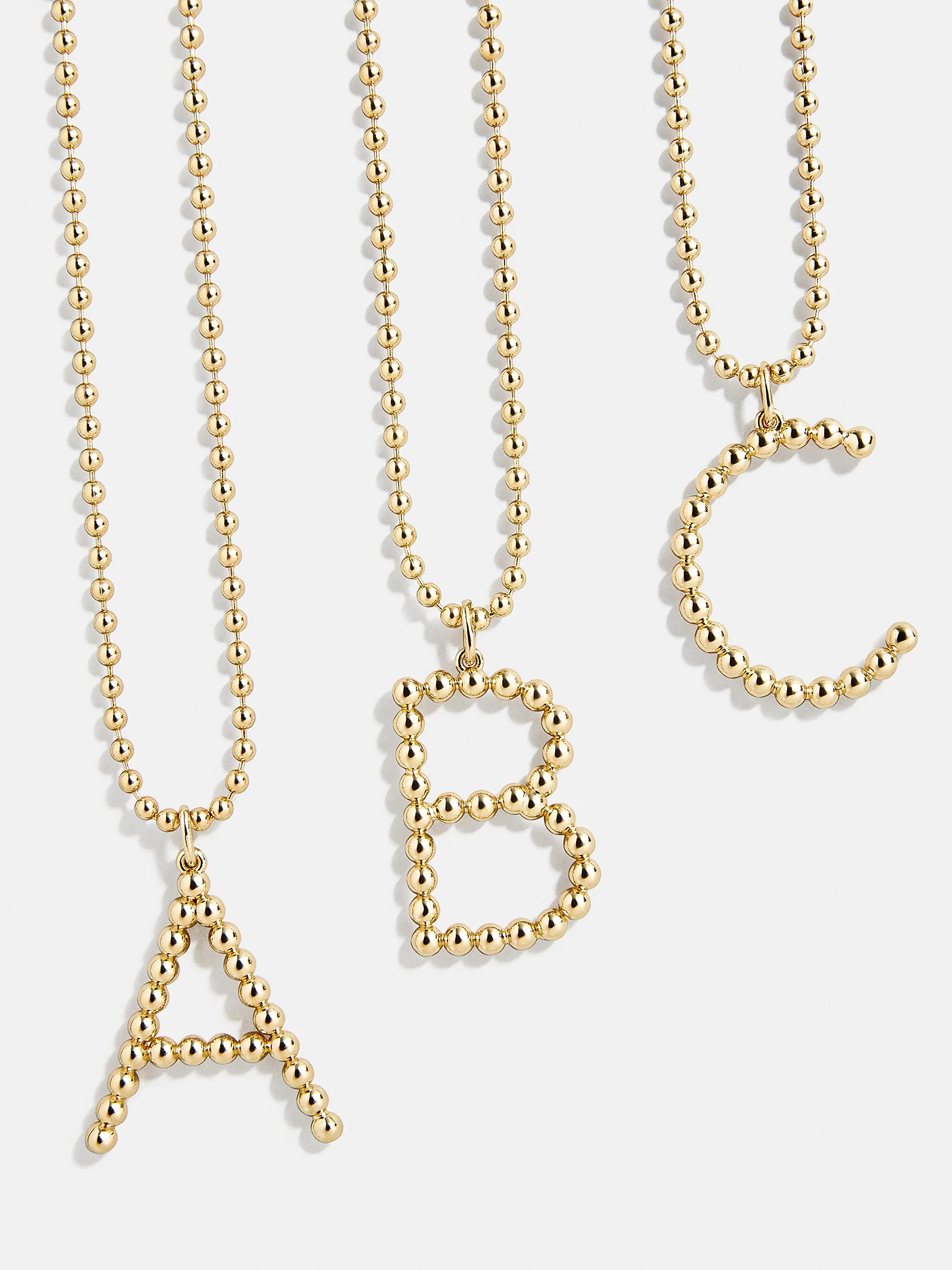 Oversized Initial Pisa Necklace - Gold | BaubleBar