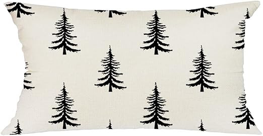 GEEORY Christmas Pillow Cover 12x20 for Christmas Decorations Chirstmas Tree Lumbar Pillow Cover ... | Amazon (US)